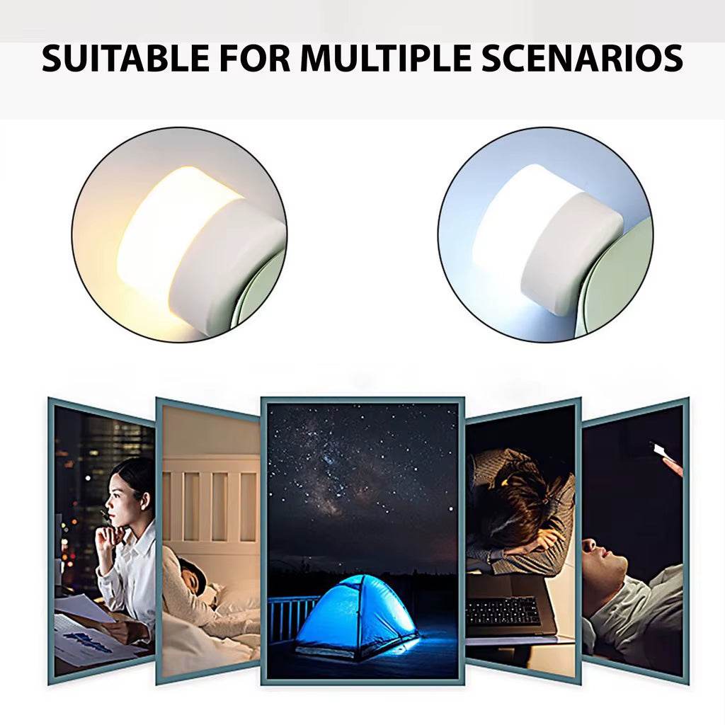 1/10Pcs Mini USB Night Light Warm White Eye Protection Book Reading Light USB Plug Computer Mobile Power Charging LED Night Lamp - Literary Sanctuary