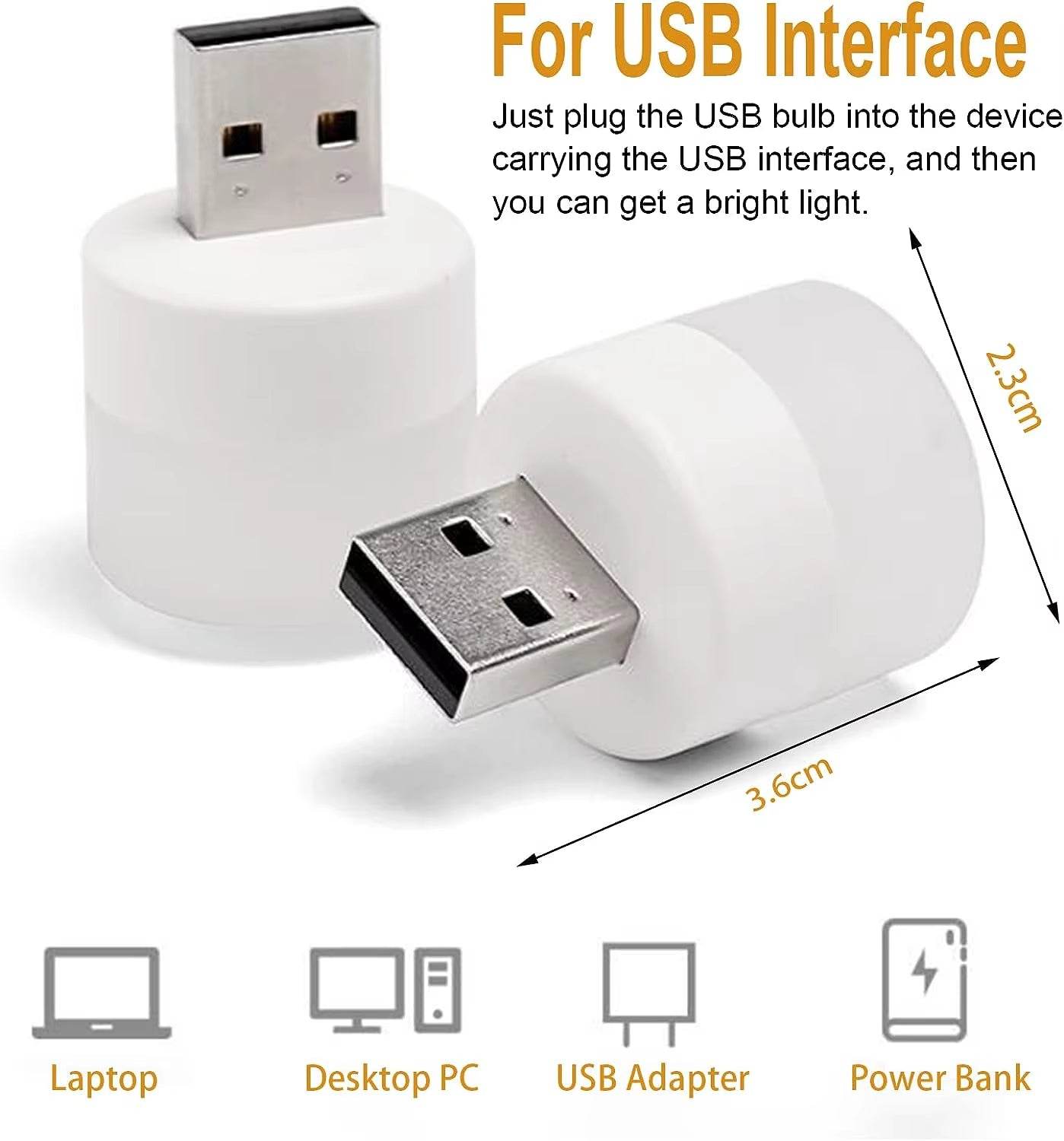 1/10Pcs Mini USB Night Light Warm White Eye Protection Book Reading Light USB Plug Computer Mobile Power Charging LED Night Lamp - Literary Sanctuary